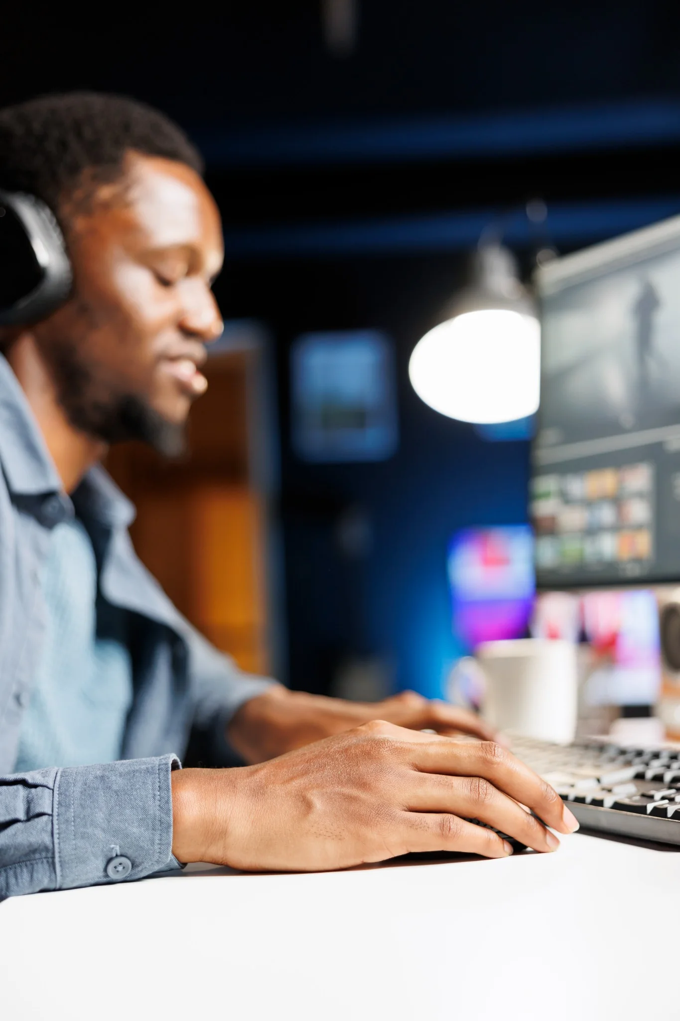 Developer working at a computer