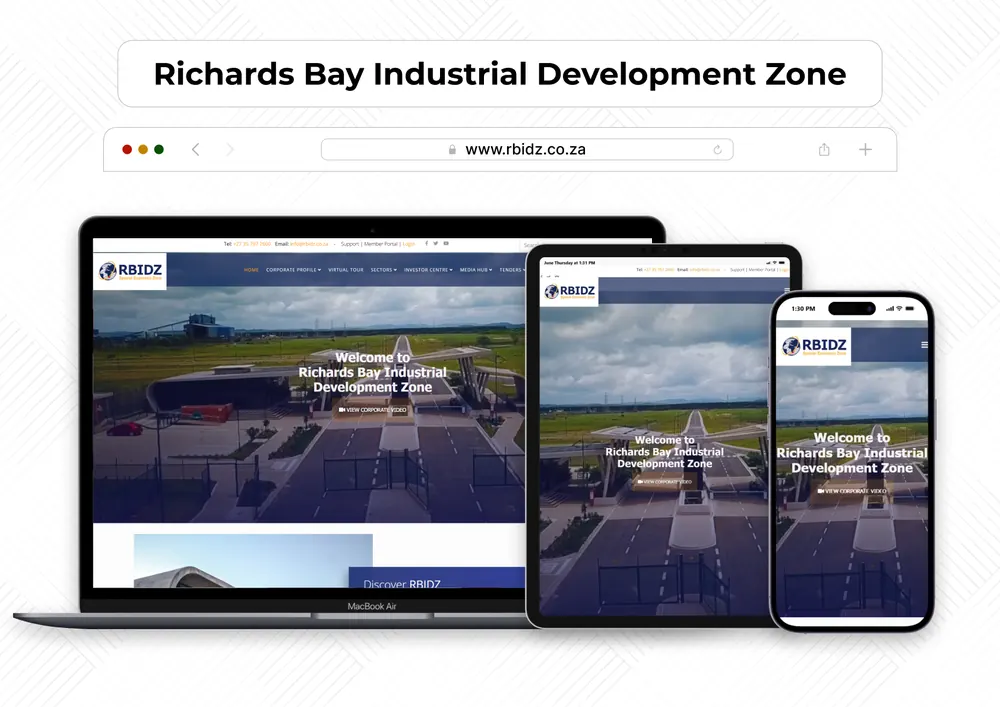 Richards Bay Industrial Development Zone website project