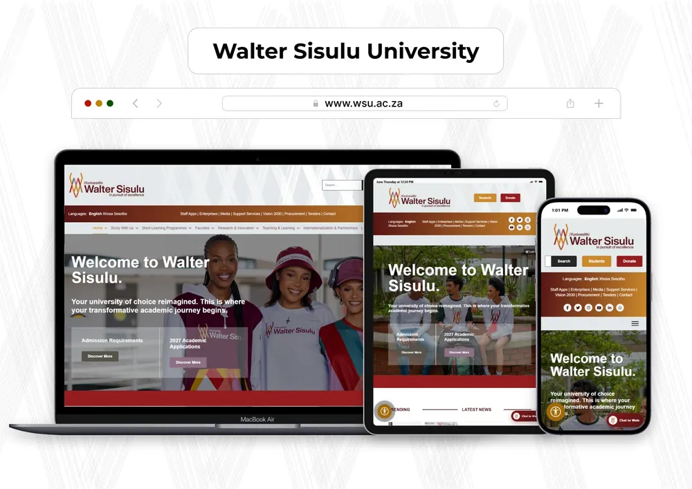 Walter Sisulu University website project